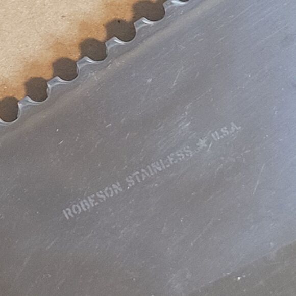 Vintage Robeson Stainless USA 10" Meat Cleaver Tenderizer Full Tang 4.5" Blade - Picture 2 of 10